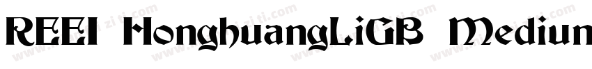 REEI HonghuangLiGB Medium字体转换